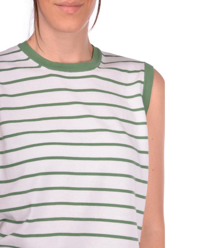 Cotton sleeveless striped top GRAN SASSO