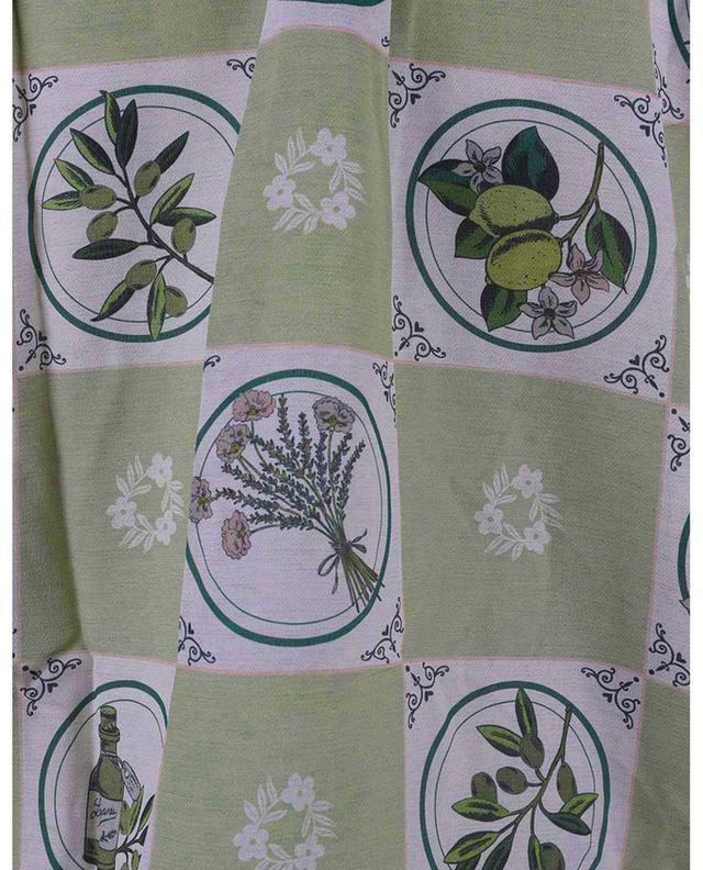Sofia lemon branch printed silk shirt ALEMAIS