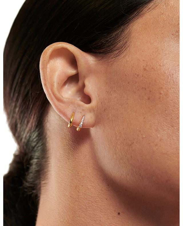 Claw Huggies golden hoop earrings MISSOMA