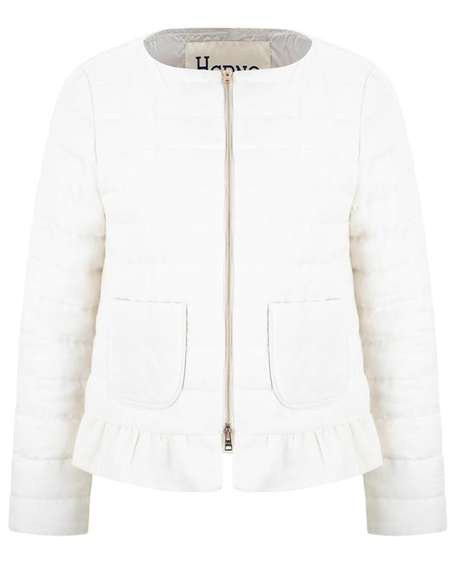 Ruffle hem quilted linen jacket HERNO