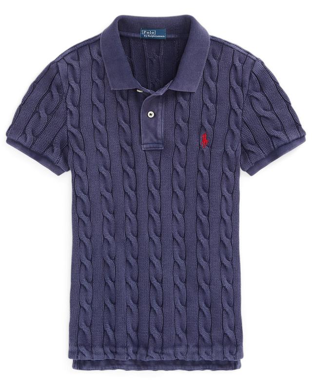 Cable-knit slim fit polo shirt POLO RALPH LAUREN