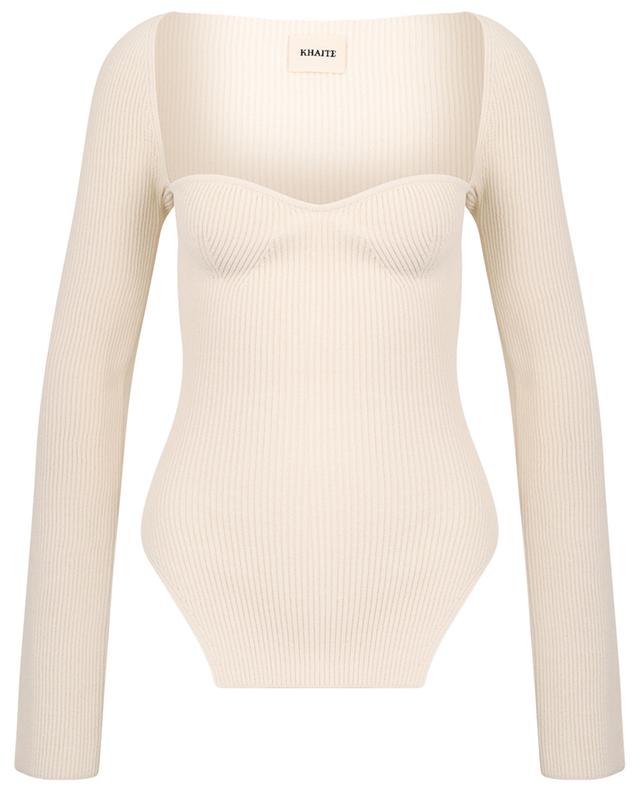 The Maddy fitted rib knit top KHAITE