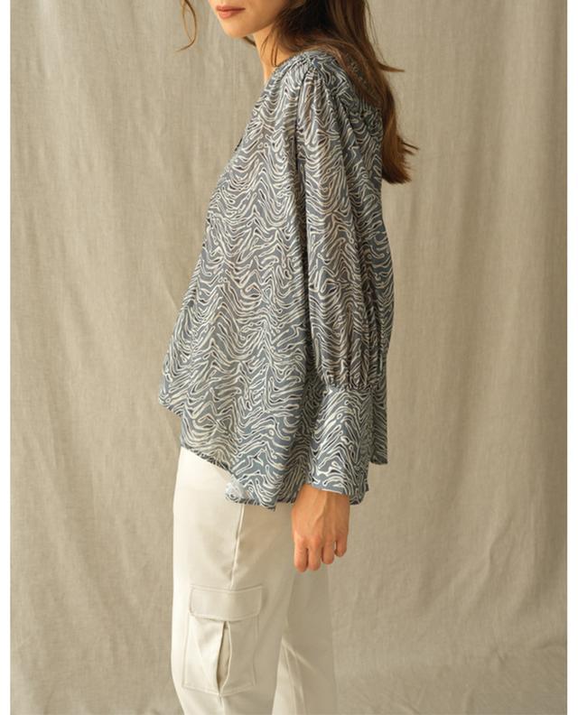 Langärmelige bedruckte Bluse aus Baumwolle Ivette HANA SAN