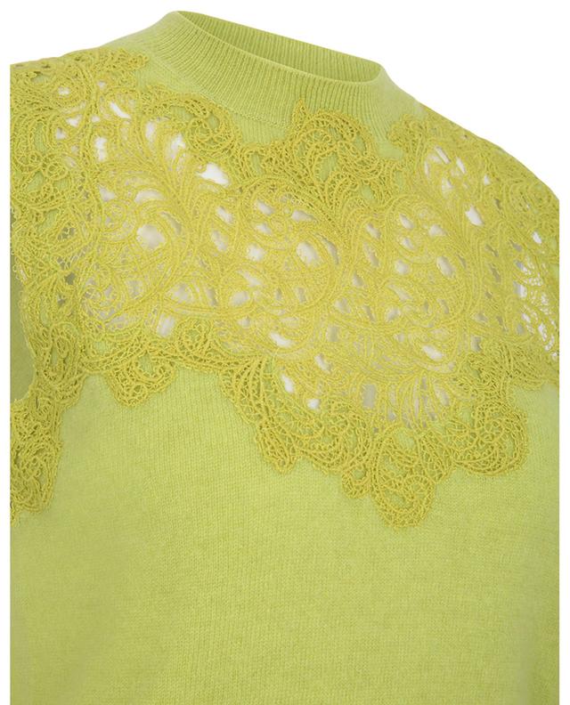 Lace adorned sleeveless cashmere jumper ERMANNO SCERVINO
