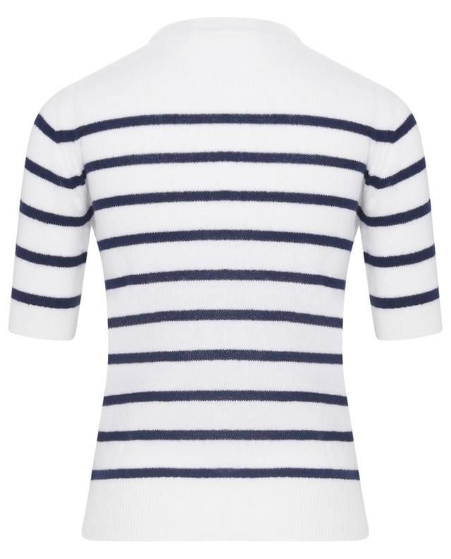 Lace adorned short-sleeved striped jumper ERMANNO SCERVINO