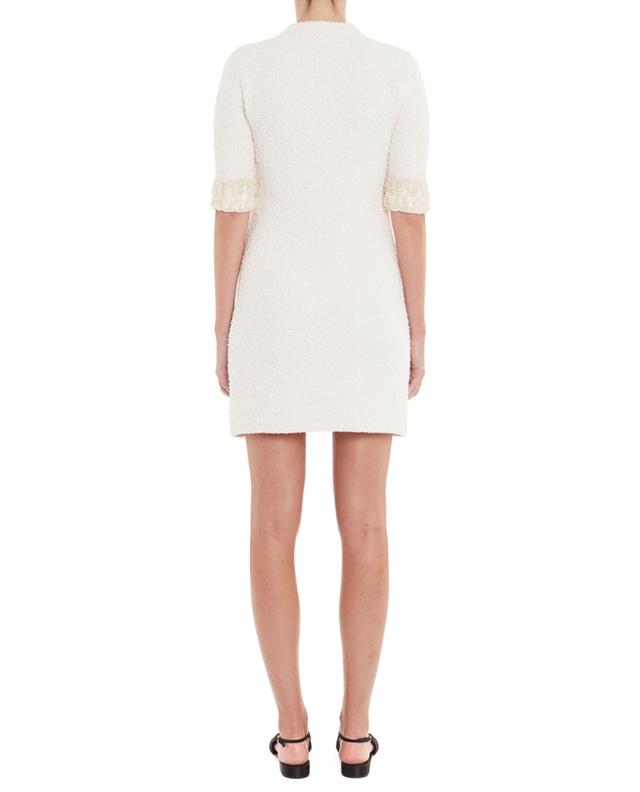 Mini-Tweed-Strick-Kleid in A-Form mit Perlenstickereien LANVIN