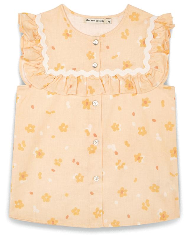 Limoncello girl&#039;s sleeveless linen and cotton blouse THE NEW SOCIETY