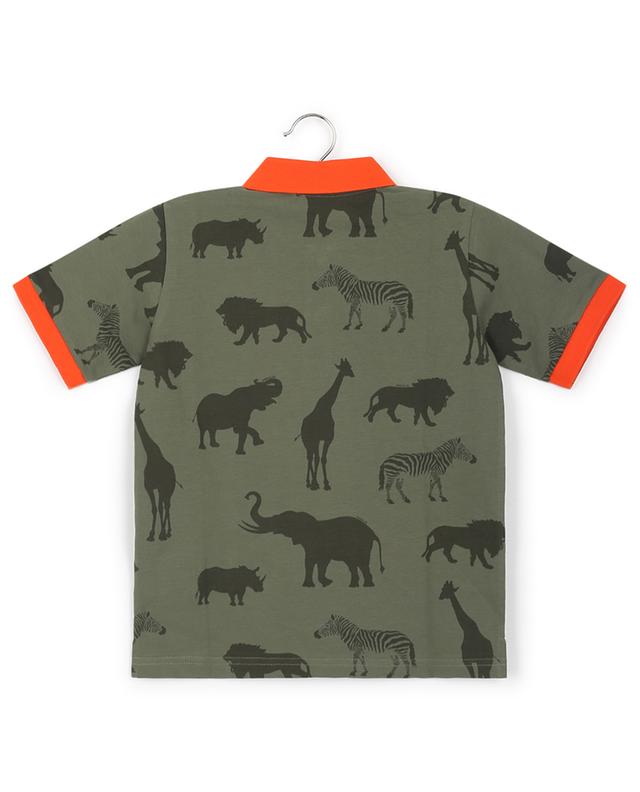 Savannah animal printed boy&#039;s polo shirt MONCLER