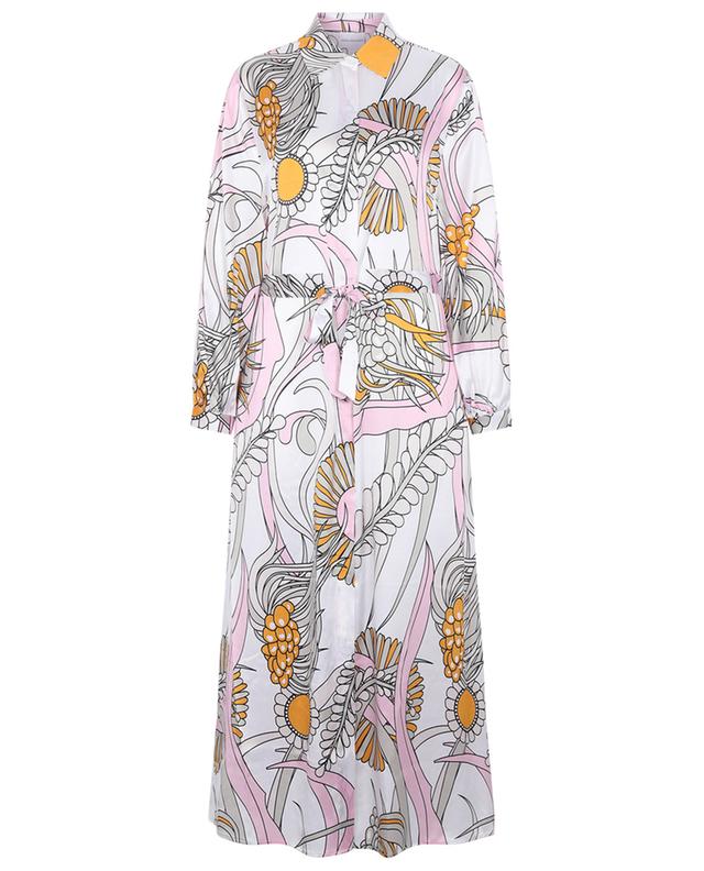 Langes Hemdkleid aus Seide mit Blütenprint HERZEN&#039;S ANGELEHEIT