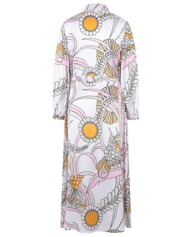 Robe chemise longue en soie imprimée fleurs HERZEN&#039;S ANGELEHEIT