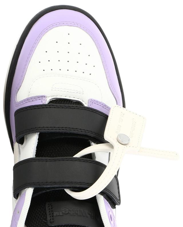 Niedrige Kindersneakers aus Leder Out Of Office Straps OFF WHITE