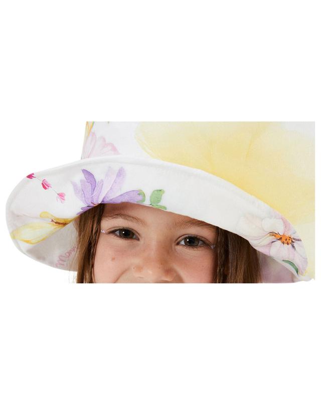 Flower printed girl&#039;s hat MONNALISA