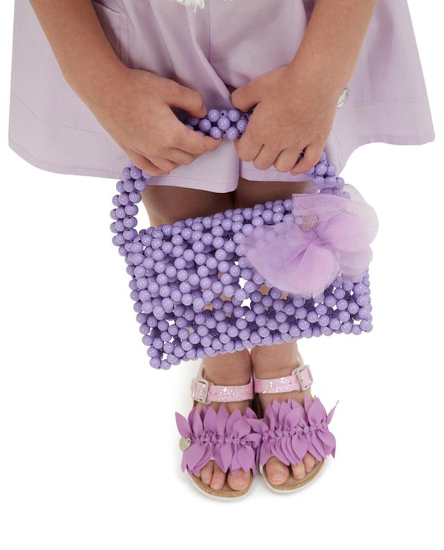 Flowers girl&#039;s bead handbag MONNALISA