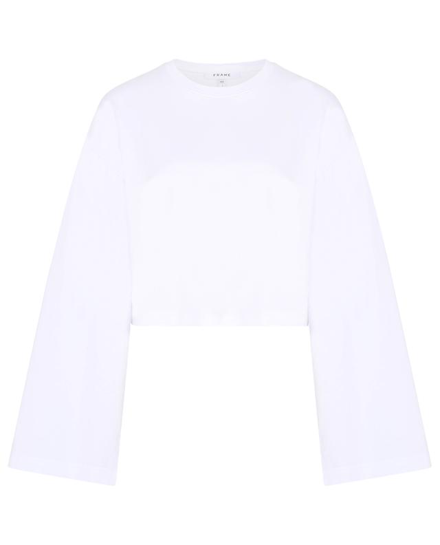 Crop Bell Sleeve Tee organic cotton long-sleeved T-shirt FRAME