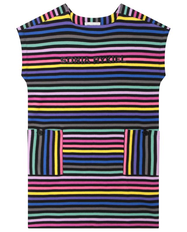 Logo embroidered striped girl&#039;s T-shirt dress SONIA RYKIEL