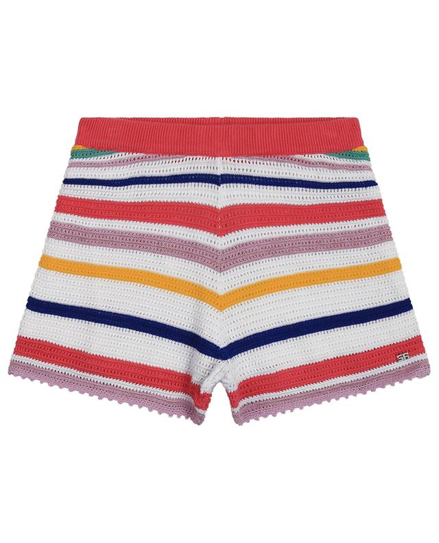 Openwork knit striped girl&#039;s shorts SONIA RYKIEL