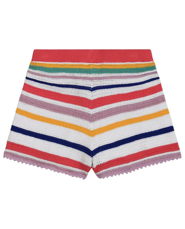 Openwork knit striped girl&#039;s shorts SONIA RYKIEL