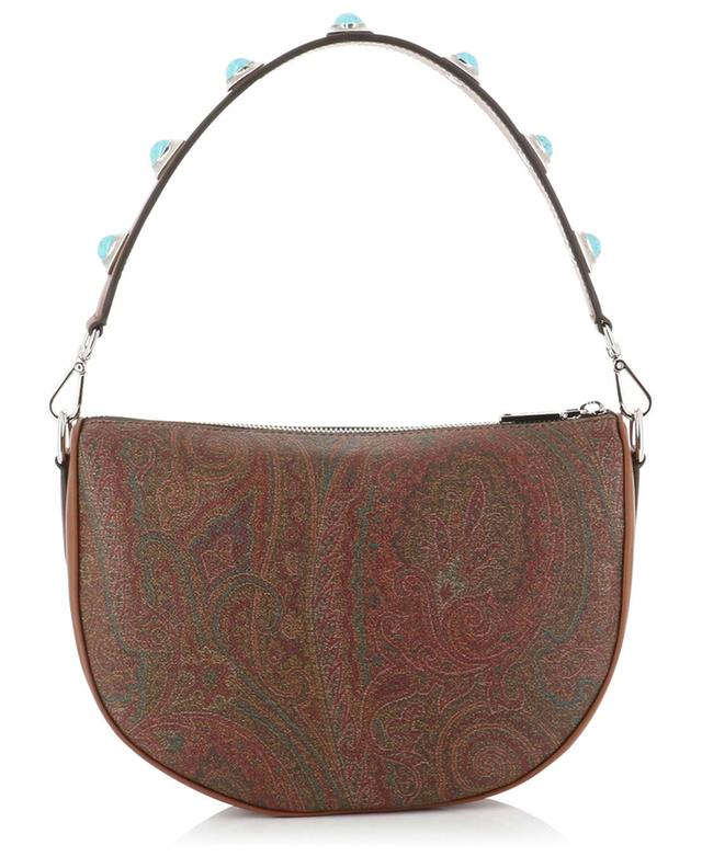 Crown Me canvas and leather shoulder bag ETRO