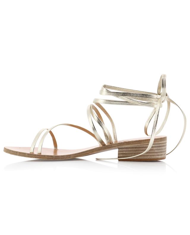 Hara Heel lace-up metallic leather sandals ANCIENT GREEK SANDALS