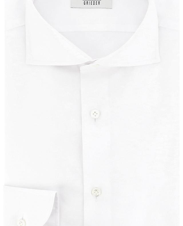Fabio plain textured cotton slim fit shirt BONGENIE GRIEDER