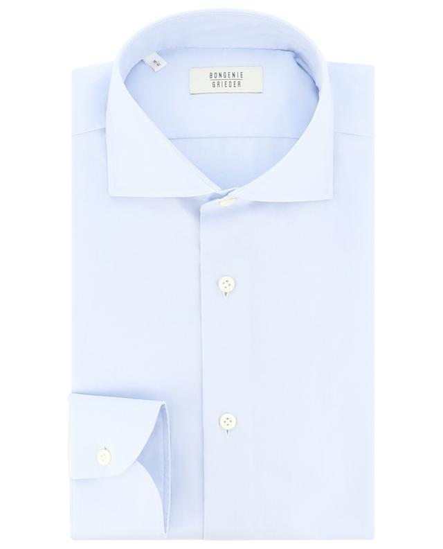 Einfarbiges Slim-Fit-Hemd aus texturierter Baumwolle Fabio BONGENIE GRIEDER