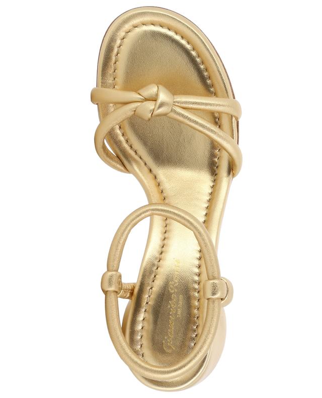 Cassis 60 metallic leather round heel sandals GIANVITO ROSSI