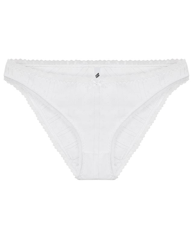 The Low Rise Pointelle pack of 3 organic cotton briefs COU COU