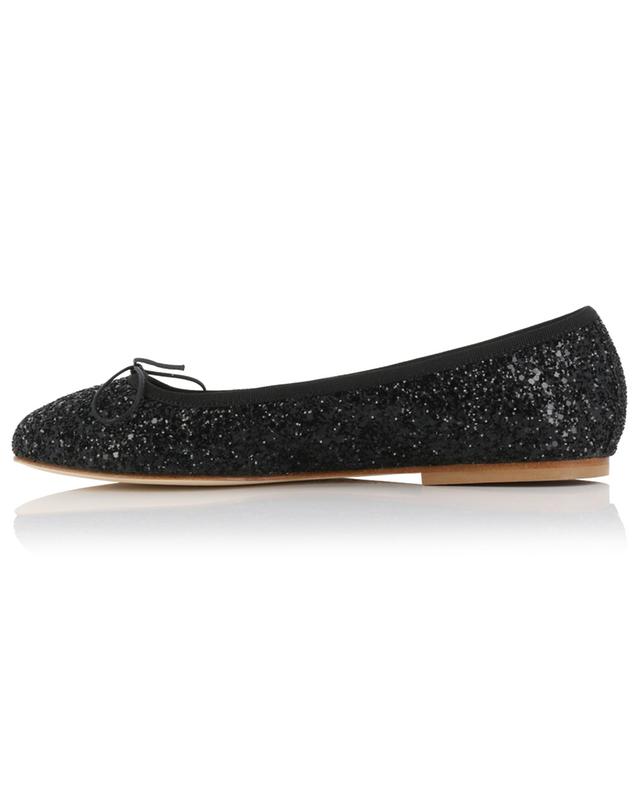 Glitter Classic round toe leather ballet flats ANNIEL