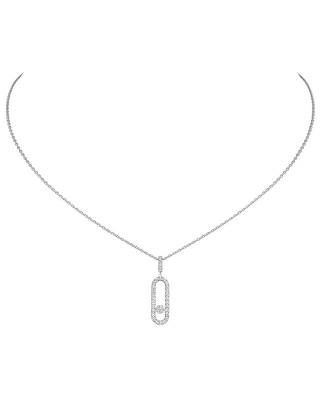 Move Uno GM Pavé gold and diamond necklace MESSIKA