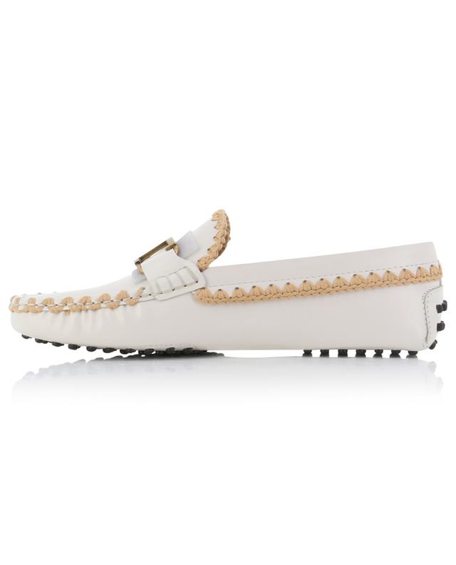 Gommino T Timeless smooth leather loafers with weaving TOD&#039;S