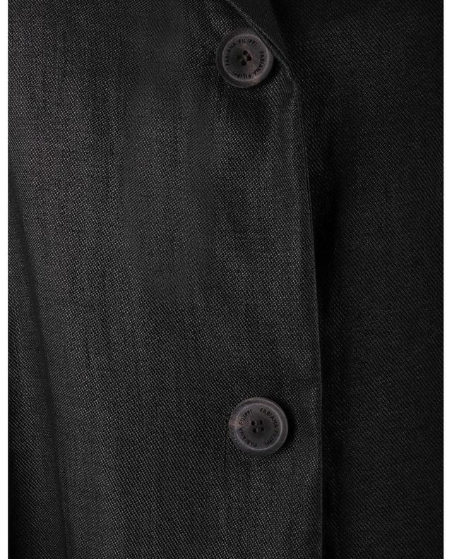 Linen blend twill frayed shirt jacket FABIANA FILIPPI