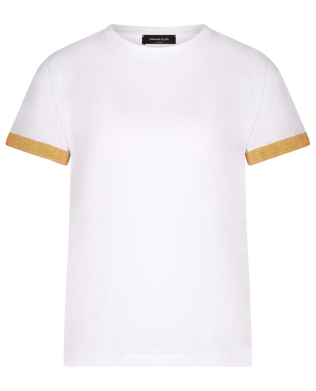 Jersey T-shirt with embroidered short sleeves FABIANA FILIPPI