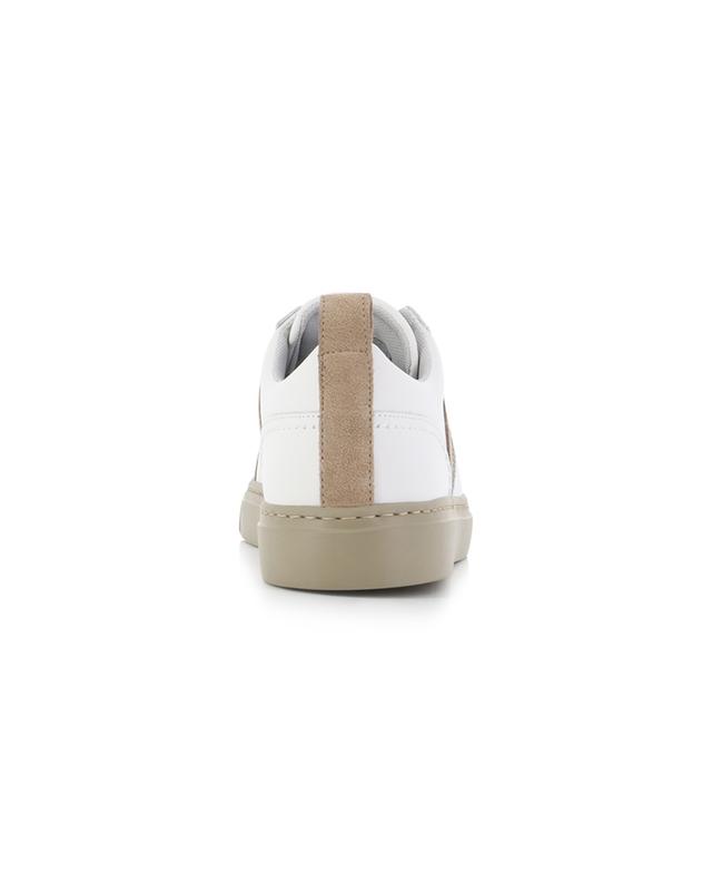 Beaded smooth leather and suede slip-on low-top sneakers FABIANA FILIPPI