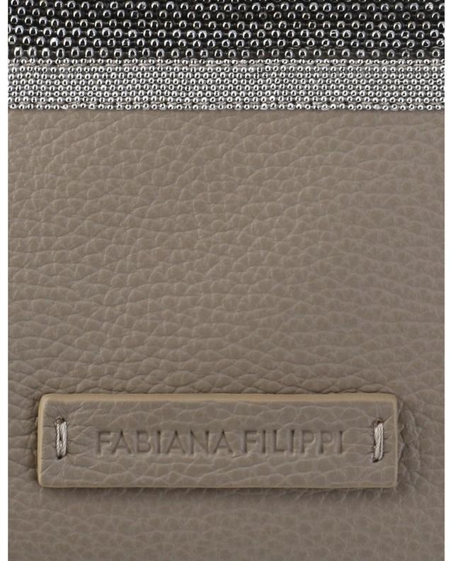 Perlenbestickte Camera-Tasche aus genarbtem Leder FABIANA FILIPPI
