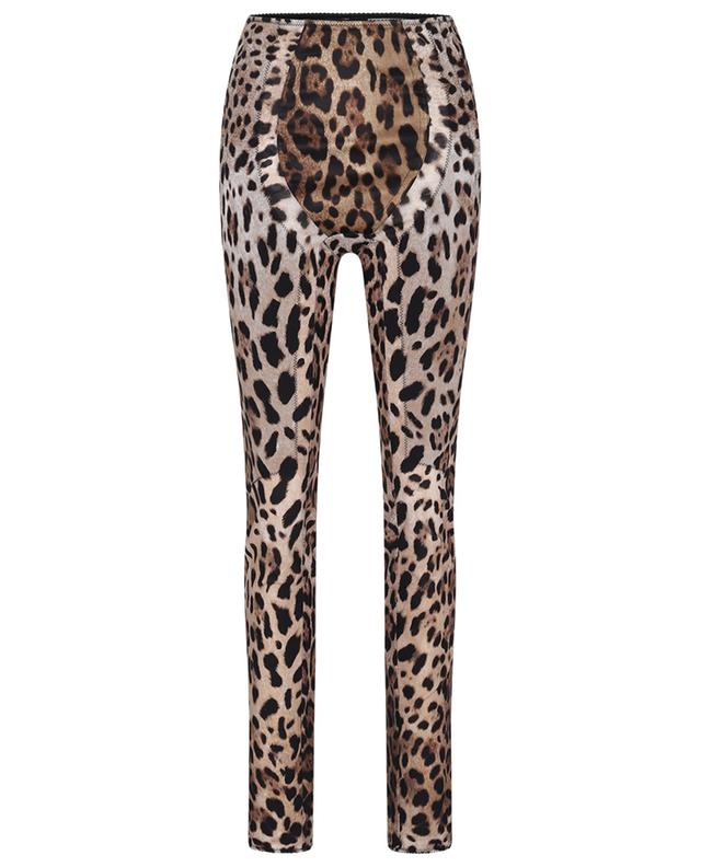 KIM DOLCE &amp; GABBANA leopard printed flared marquisette leggings DOLCE &amp; GABBANA