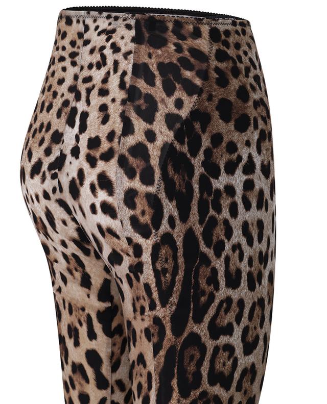 KIM DOLCE &amp; GABBANA leopard printed flared marquisette leggings DOLCE &amp; GABBANA