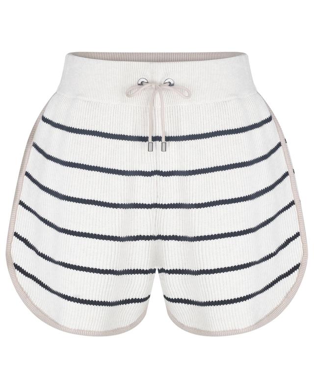 Striped rib knit cotton shorts BRUNELLO CUCINELLI