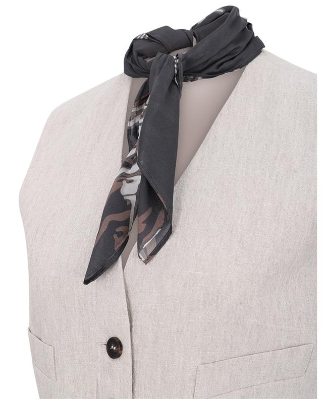 Monili crinkle effect waistcoat with shawl BRUNELLO CUCINELLI