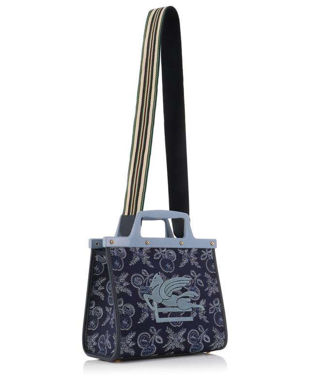 Love Trotter Small jacquard and leather tote bag ETRO