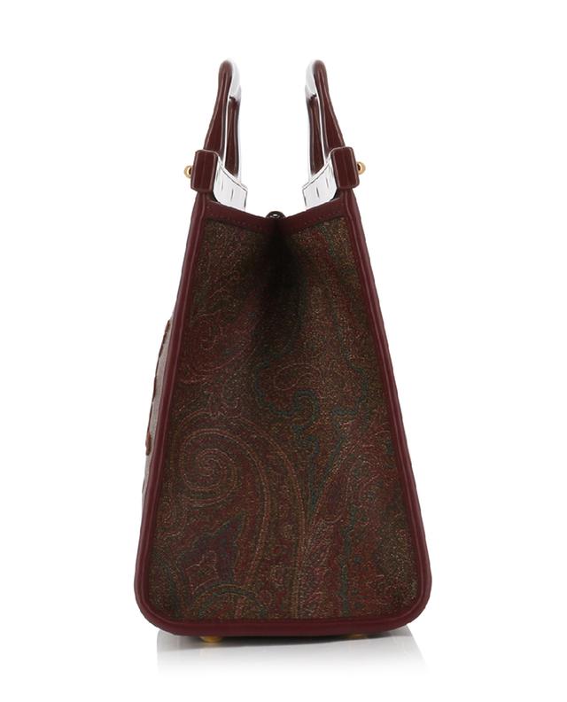 Love Trotter Small jacquard and leather tote bag ETRO