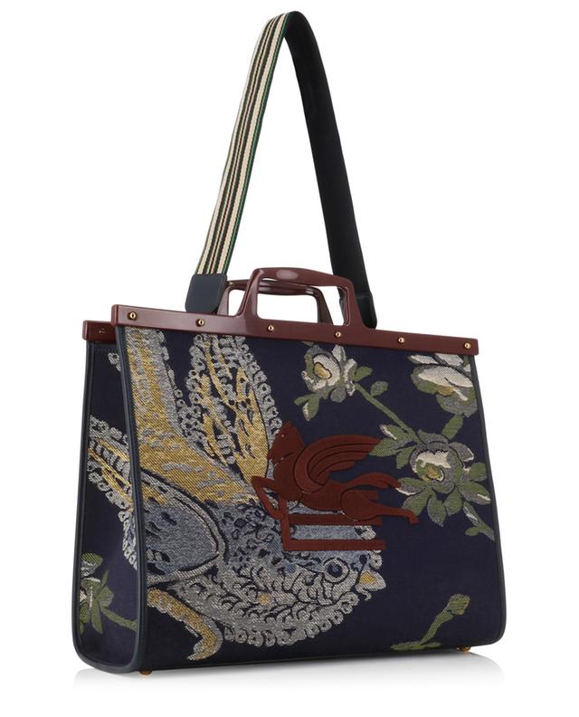 Love Trotter Large embroidered jacquard tote bag ETRO