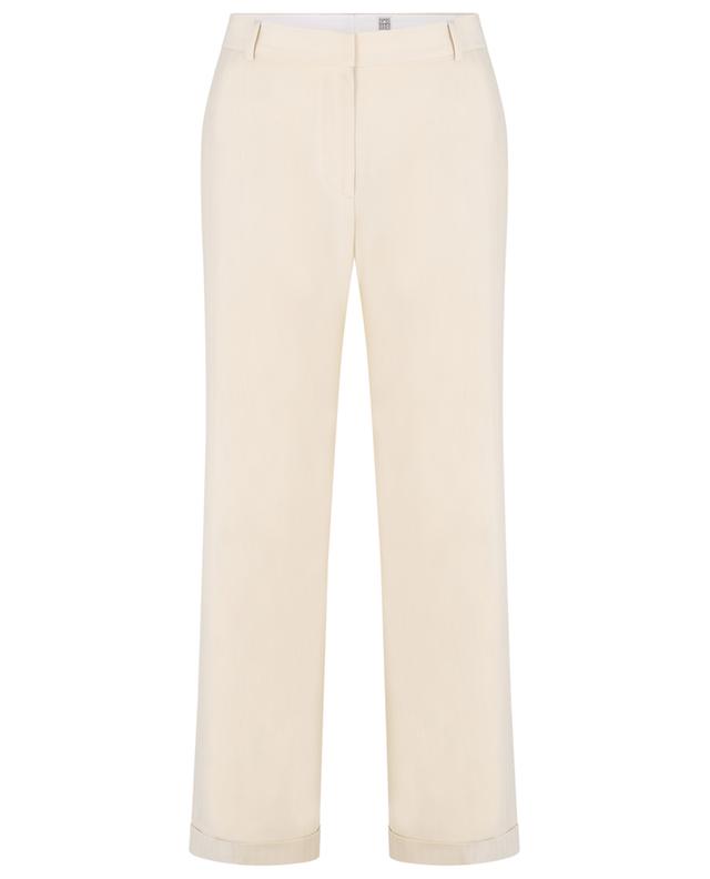 Tailored Herringbone Suit straight mid-rise trousers TOTEME
