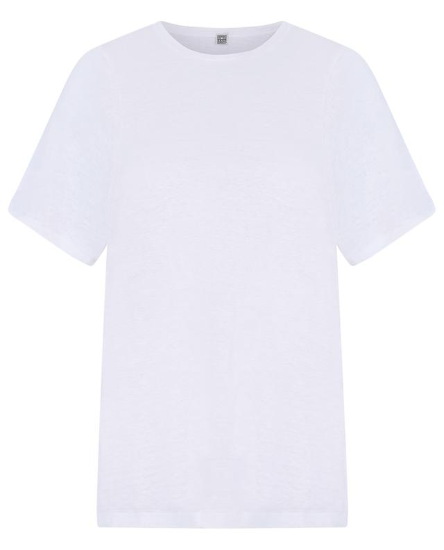 Curved Seam linen T-shirt TOTEME
