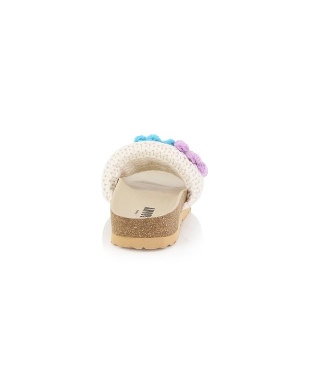 Flower Puff embroidered crochet mules AMROSE