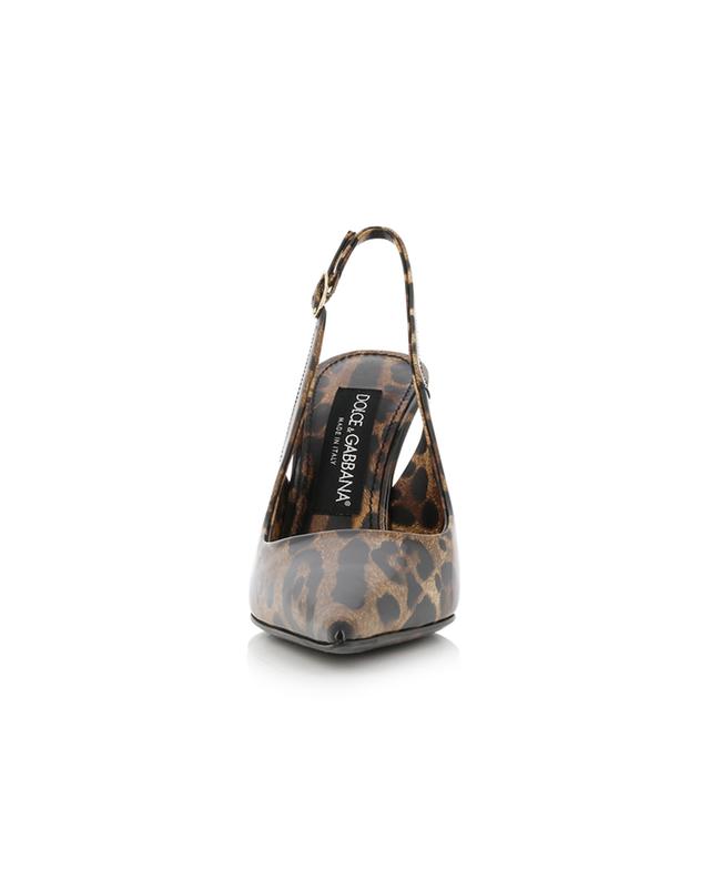 Lollo 90 leopard print patent leather sling-back pumps DOLCE &amp; GABBANA