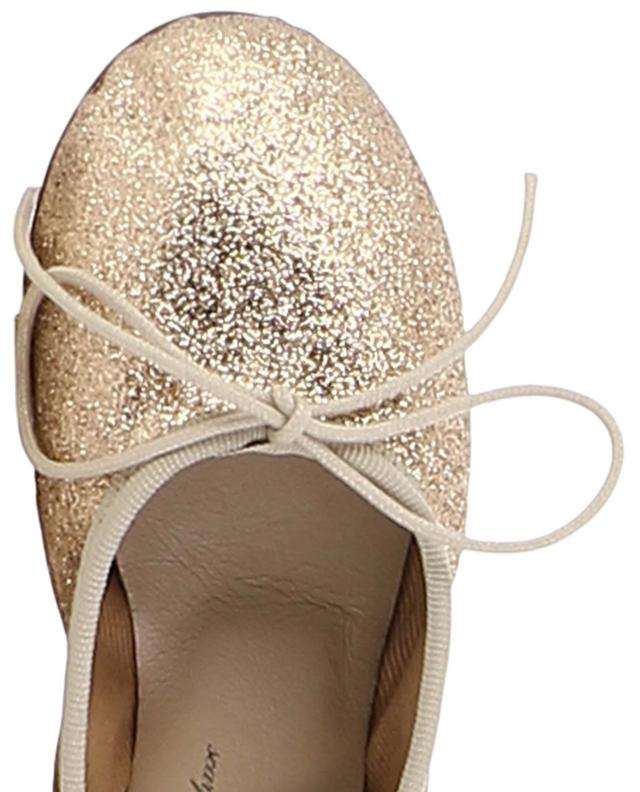 Glitter fabric girl&#039;s ballet flats ANNIEL