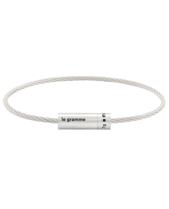 Câble Le 7g brushed silver cable bracelet LE GRAMME
