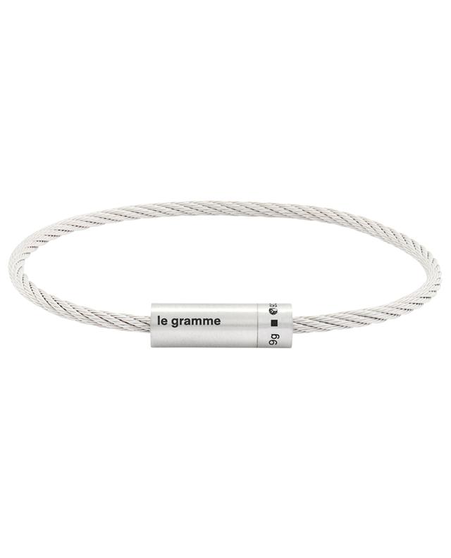 Câble Le 9g brushed silver cable bracelet LE GRAMME