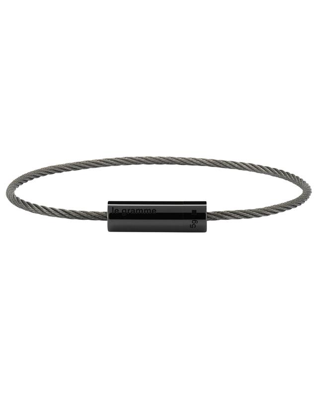 Bracelet câble en argent poli et céramique Câble Le 5g LE GRAMME