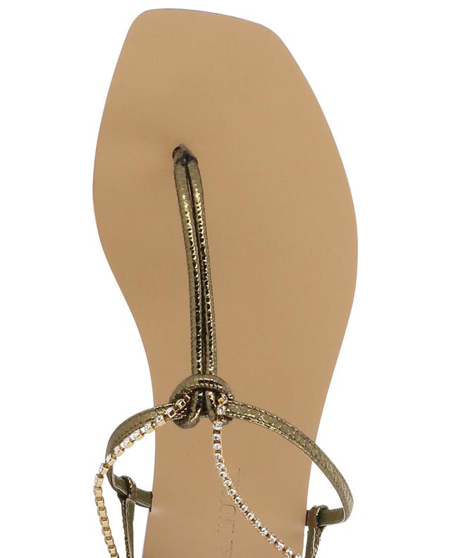 Sandales plates en cuir métallisé Viky MARIA LUCA